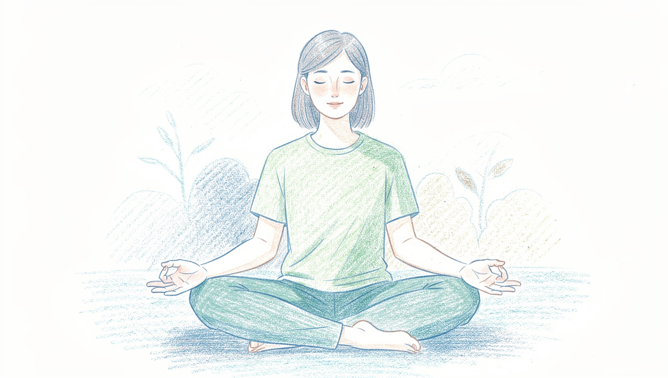 méditation développement personnel illustration